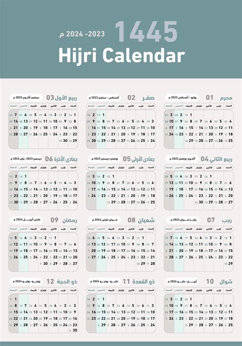 Thursday. 1445/9/4. 2024/3/14. Friday. 1445/9/5. 2024/3/15. Next Month Ramadan. Islamic hijri calendar and gregorian calendar for this year 1445 and hijri date. 